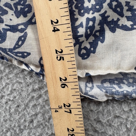 Charter Club Weekend Linen Button Down Shirt Blue Paisley Floral Medium - Picture 10 of 15